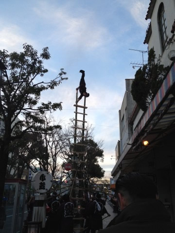小笠　若鳶会様梯子のり