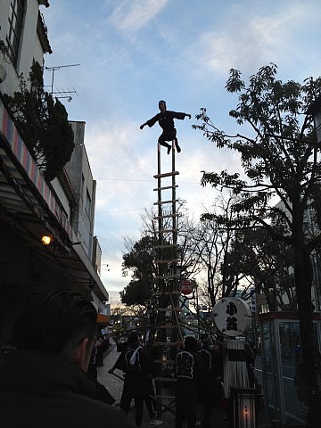 小笠　若鳶会様梯子のり