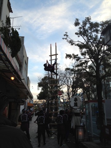 小笠　若鳶会様梯子のり